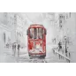 OBRAZ NA PŁÓTNIE TRAM-A- 80X3X80 cm